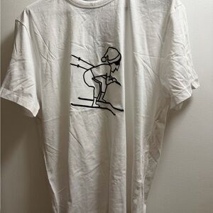 French Connection stitched Graphic USA Skiing T-Shirt